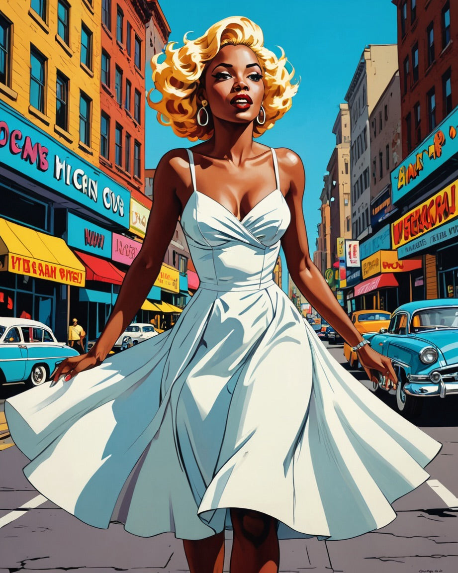 black women paint by number for black art