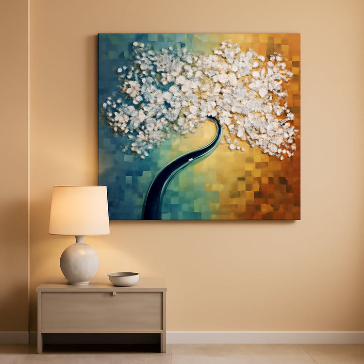 Hand Painted Oil Canvas Painting 24x60 Framed Wall Art-0