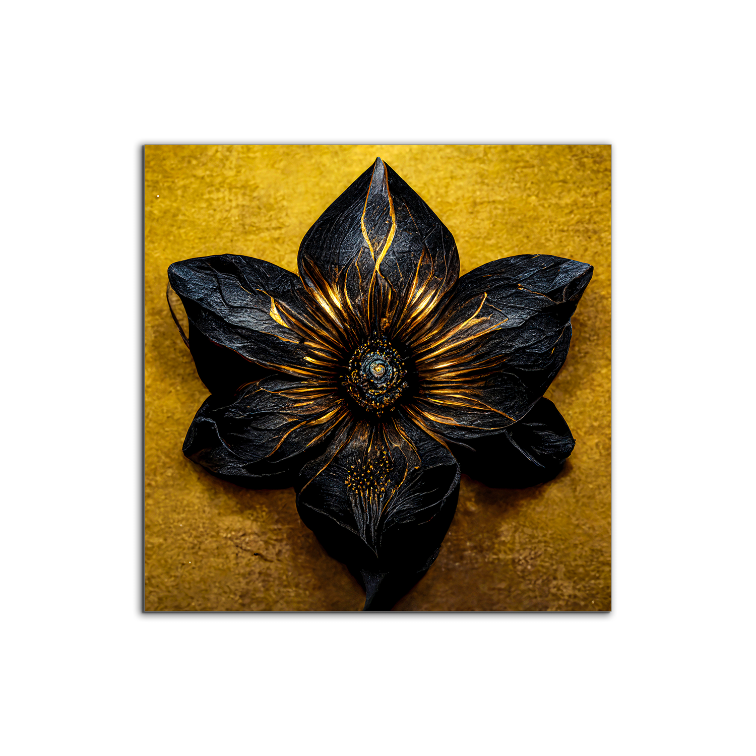 Canvas Print- Black Flower- Wall Art-1