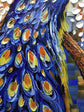 Oil Painting 24x48 Inch Peacock Feathered Canvas Framed-2