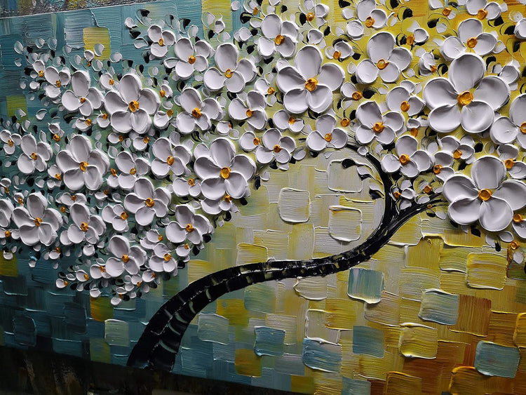 Hand Painted Oil Canvas Painting 24x60 Framed Wall Art-3