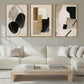 Framed Abstract Canvas Wall Art 36x24 Neutral Palette-3
