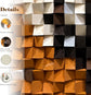 Orange White Mosaic Wall Art Dimensions 27.6x39.4in-3