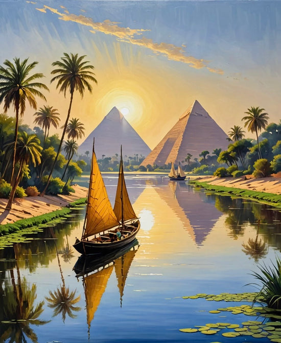 Memory of the Nile - Framed Paint by Number Kit - Level Moderate