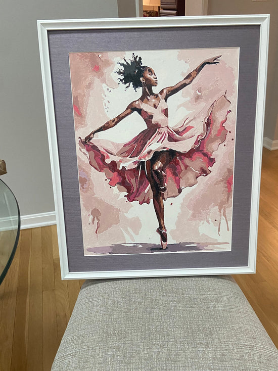 Final framed paint by number by customer, does not include white frame