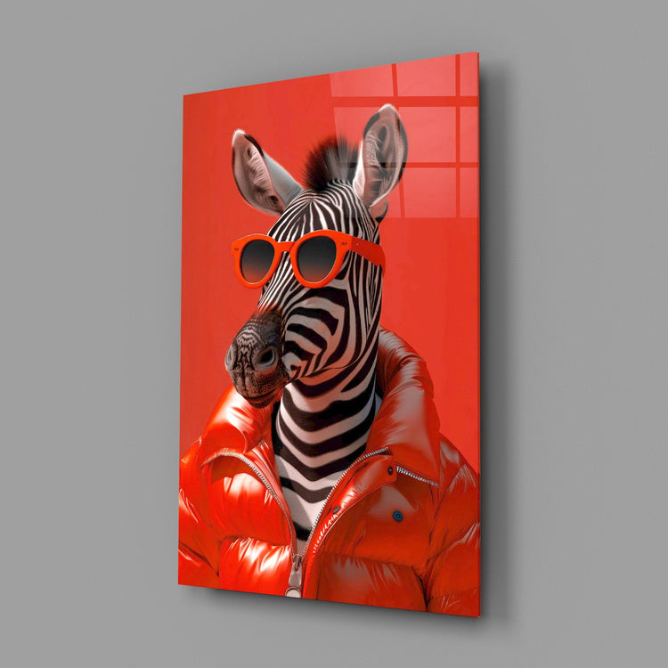 Zebra Art on Canvas Glass Wall Art-1
