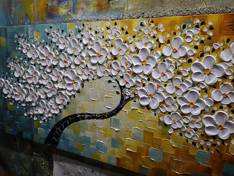 Hand Painted Oil Canvas Painting 24x60 Framed Wall Art-2